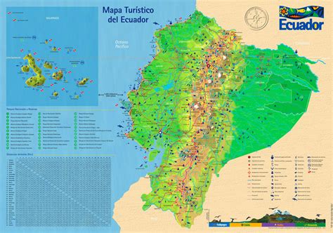 Mapa del Ecuador Físico Político Turístico Provincias y Capitales