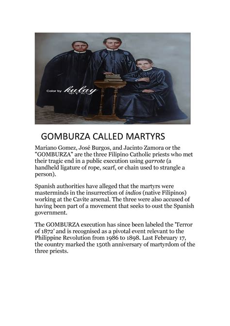 Gomburza Files Video Making Gomburza Called Martyrs Mariano Gomez