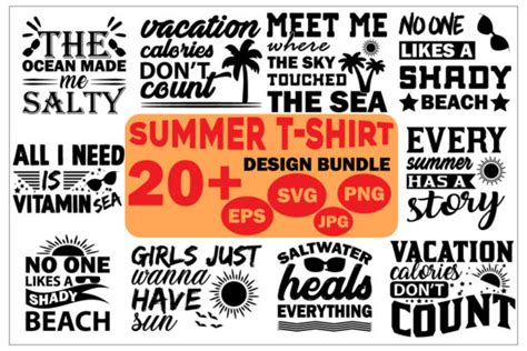 Summer T Shirt Design Svg Bundle Graphic By Sohag 881 · Creative Fabrica