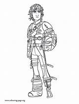 Hiccup Coloring Older Train Dragon Just sketch template