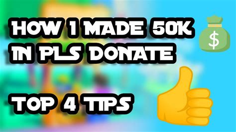 top 4 tips to get 100k robux in pls donate roblox youtube