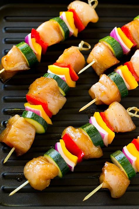 Chicken Kabobs On A Grill Pan Grilled Chicken Kabobs Chicken Kabob