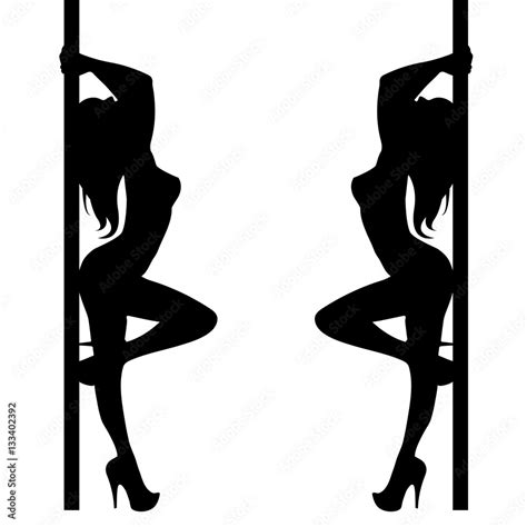 Five Silhouette Of Naked Female Pole Dancers Stock Vector Adobe Stock My XXX Hot Girl