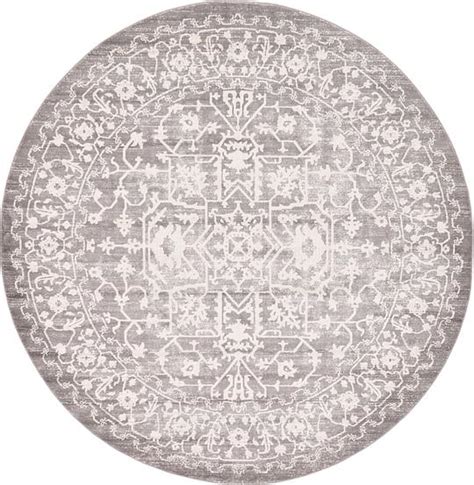 Enjoy free shipping on most stuff, even big stuff. Light Gray 245cm x 245cm New Vintage Round Rug | Area Rugs ...