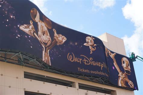 Giant Walt Disney World 50th Anniversary Electronic Billboard On I