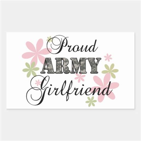 Proud Army Girlfriend Fl C Rectangular Sticker Zazzle