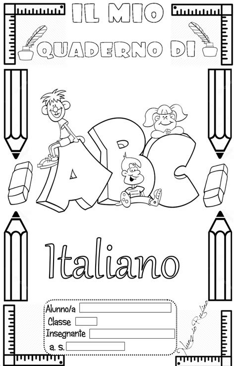 Copertina Quaderno Di Italiano Per La Classe Quarta Della Scuola Primaria