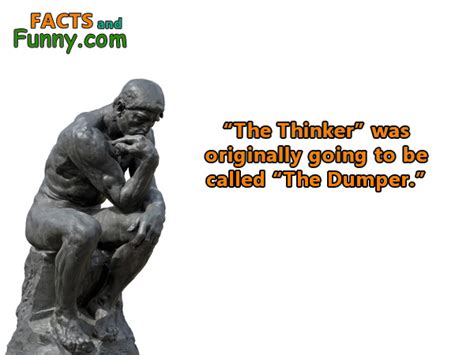 Funny Photo Of Thinker Statue And Art