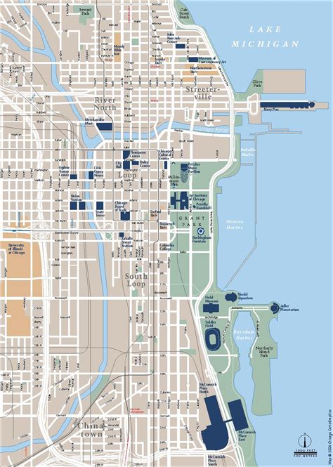 In center the trump international hotel and tower, the second highest building in town. Chicago traffic map - Traffic map Chicago (United States ...