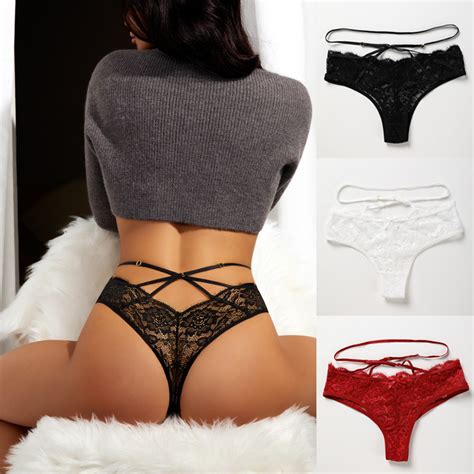 Leisure Lace Thongs Women Sexy Seamless Breathable Lingeries Low Waist Panties China Panties