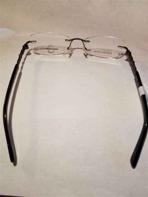 naturally rimless eyeglass frames ss prescription lens grade rhinestone nr351 ebay