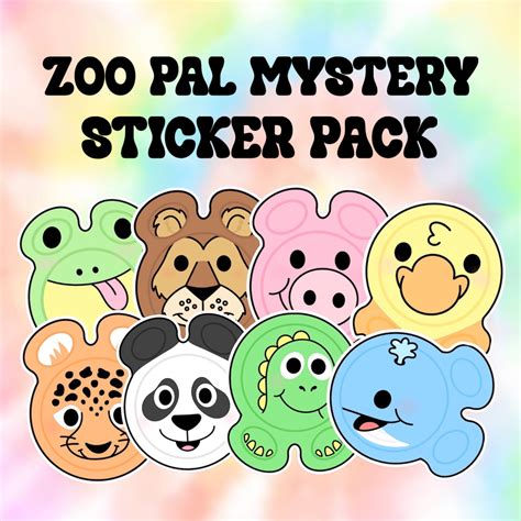 Zoo Pal Plate Mystery Sticker Pack Mystery Sticker Pack Etsy