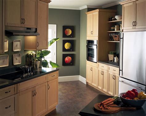 Maybe you would like to learn more about one of these? Shaker Natural Maple with green paint | Kitchen remodel ...