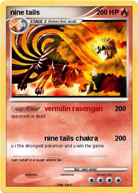 Pokémon Nine Tails 45 45 Vermilin Rasengan My Pokemon Card