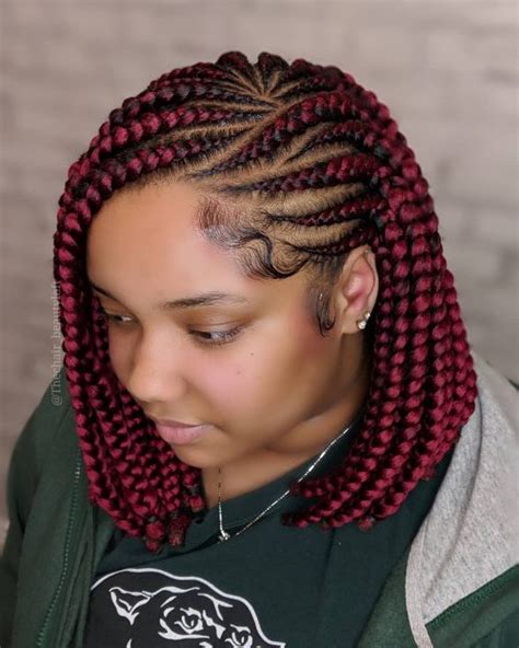 Shoulder length braids with beads. 14 Easy Medium Box Braids to Try This Season