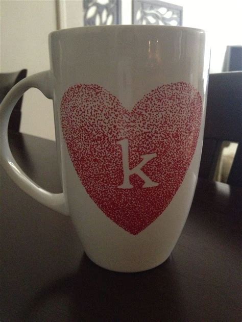 Beautiful Heart Design Diy Coffee Mug Diy Pinterest