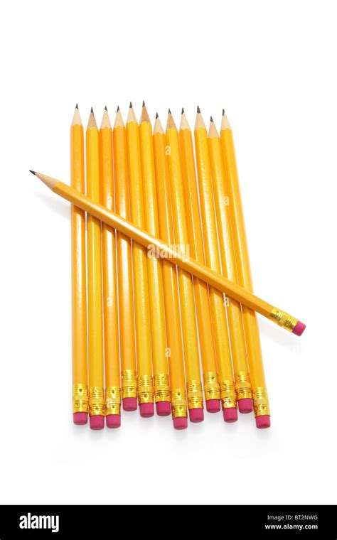 Arrangement Of Pencils Stock Photo Alamy