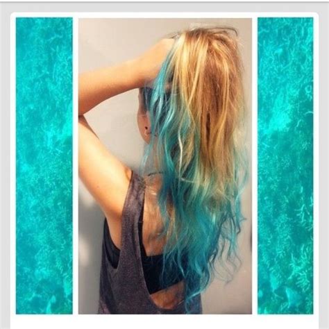 Blue Dip Dye Dip Dye Hair Dye My Hair Hair And Makeup Tips Hair