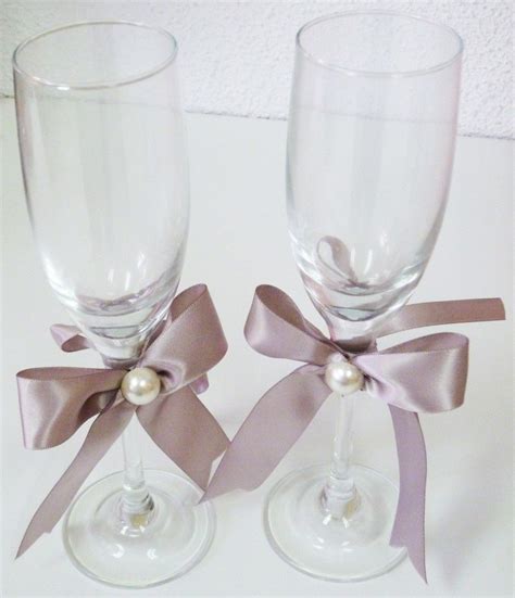 Copas de novios | Copas decoradas para boda, Copas de ...
