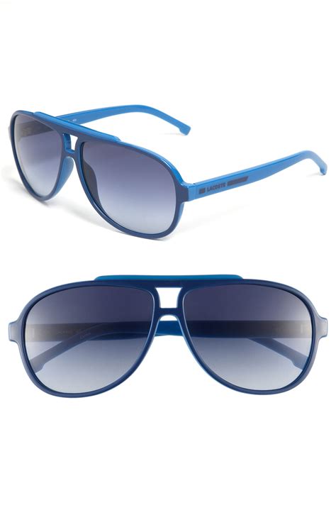 Lacoste Aviator Sunglasses In Blue For Men Blue Light Blue Lyst