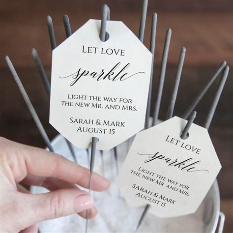 Editable Let Love Sparkle Tags Instant Download Sparkler Etsy