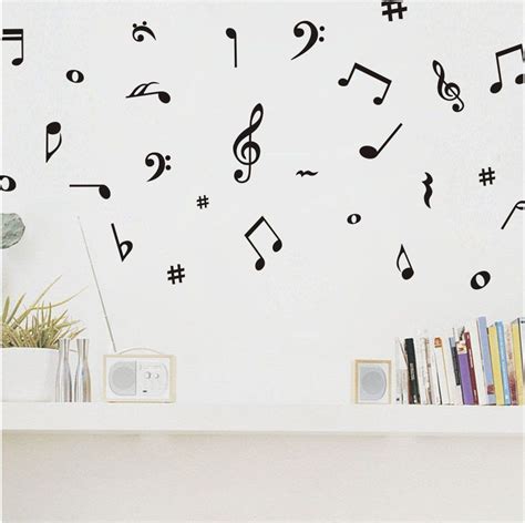 Arttop Musical Note Wall Decals Music Wall Stickers Quote Removable
