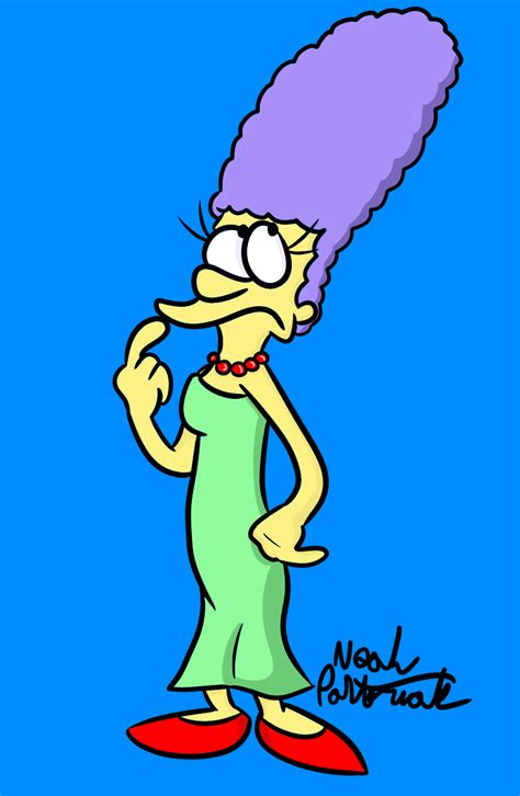 One Character A Day 8 Marge Simpson By Noahthecartoonist