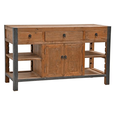 Shop Willow Reclaimed Wood And Iron 60 Inch Kitchen Island By Kosas