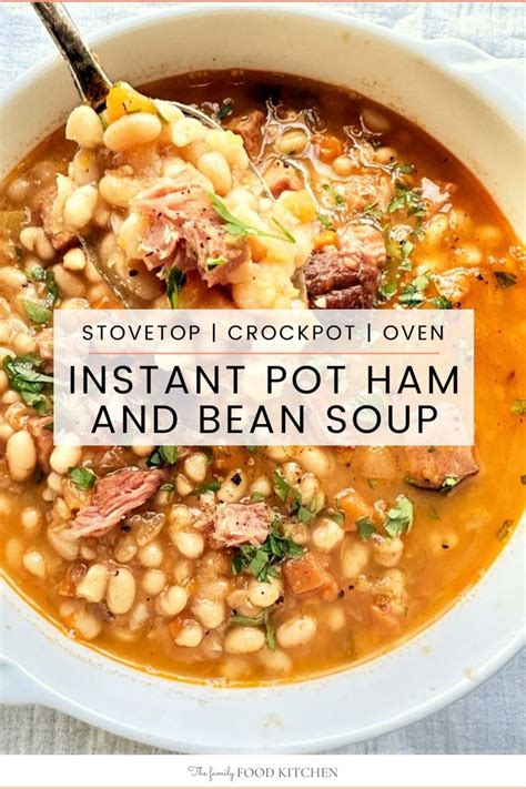 A Bowl Of Instant Pot Ham And Bean Soup