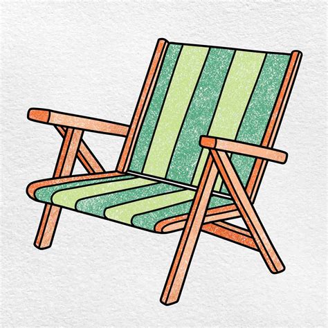 How To Draw A Beach Chair In Six Steps Learn To Draw