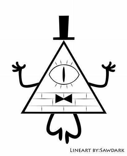 Cipher Bill Coloring Gravity Falls Clipart Pages