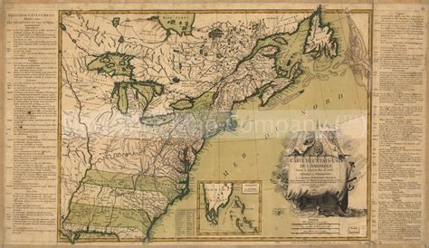 1784 Map Of United States Of America Treaty Of Peace United States