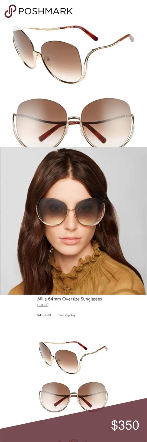 Chloe Milla 64mm Oversize Sunglasses Oversized Sunglasses Sunglasses Sunglasses Accessories