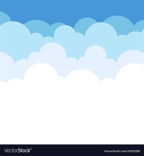 Cloud With Blue Sky Background Royalty Free Vector Image