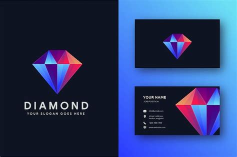 Modern Diamond Logo And Business Card Template Premium Vector