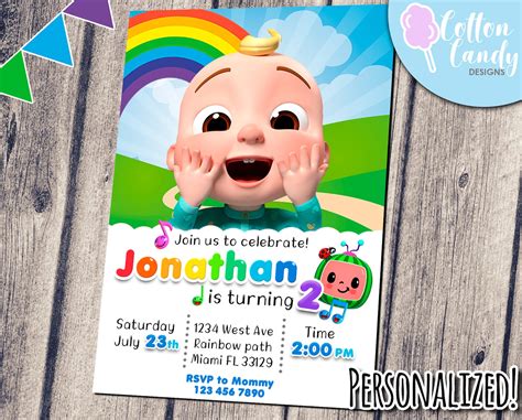 Cocomelon Invitation Cocomelon Birthday Party Cocomelon Etsy