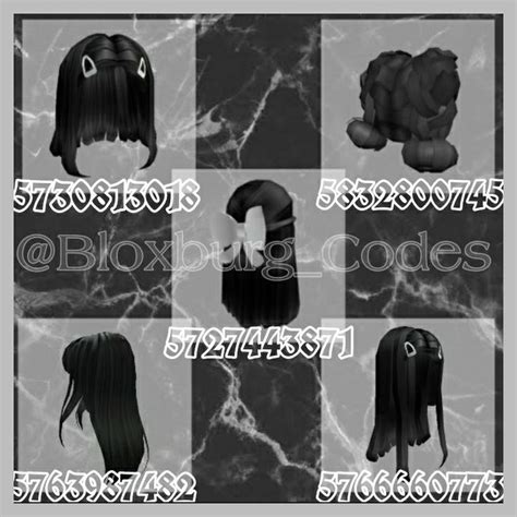 🤍black Hair Codes 🖤 Roblox Codes Black Hair Roblox Coding