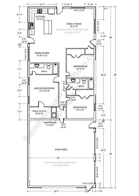 2 Bedroom Pole Barn House Floor Plans A Bedroom And Full Bath