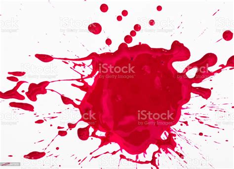 Red Blot Isolated On White Stock Photo Download Image Now Sauce