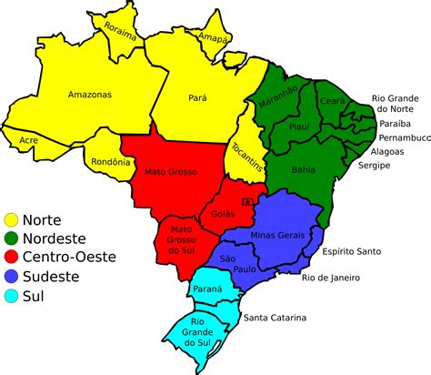 Clipart Map Of Brazil V3