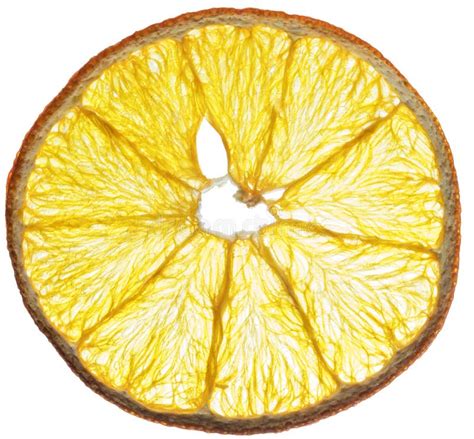 Dried Orange Fruit Slices Isolated On White Background Organic Stock