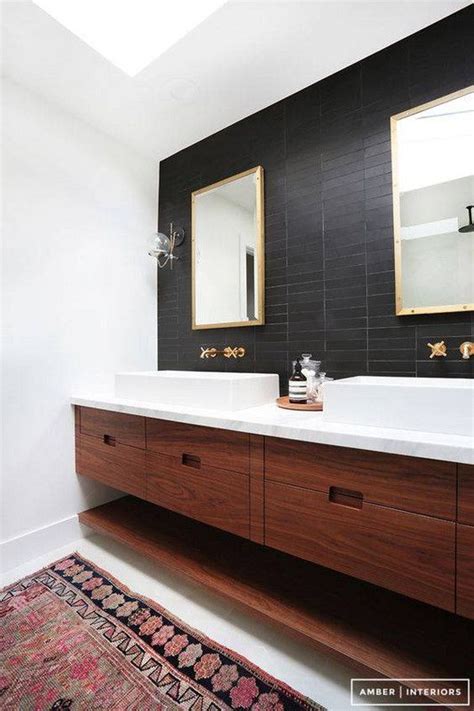First up, a shiplap accent wall in the bathroom is an absolute gorgeous design feature. Black Accent Walls For The Home | Domino | Bathroom style ...