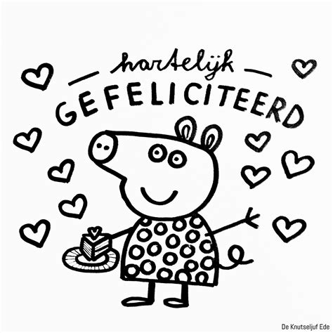 Kleurplaat Gefeliciteerd Kind