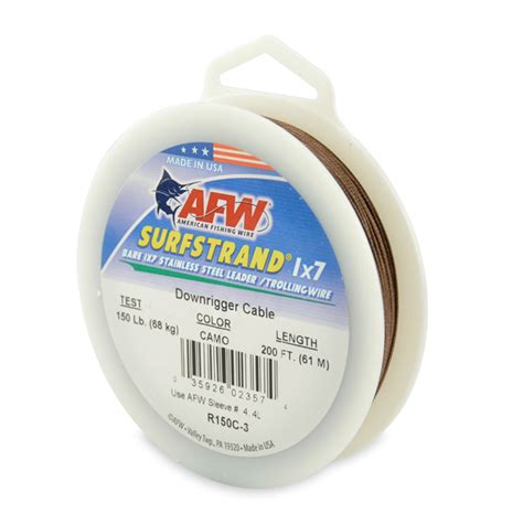 Afw Surfstrand Downrigger Cable 1x7 Stainless Steel No Assembly
