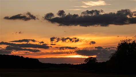 Cloudy Sunset Landscape Royalty Free Photo