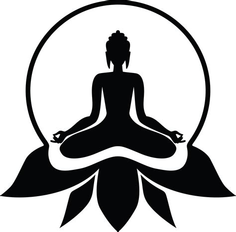 Buddhist Drawing Yoga Lord Buddha Photos Black And White Clipart