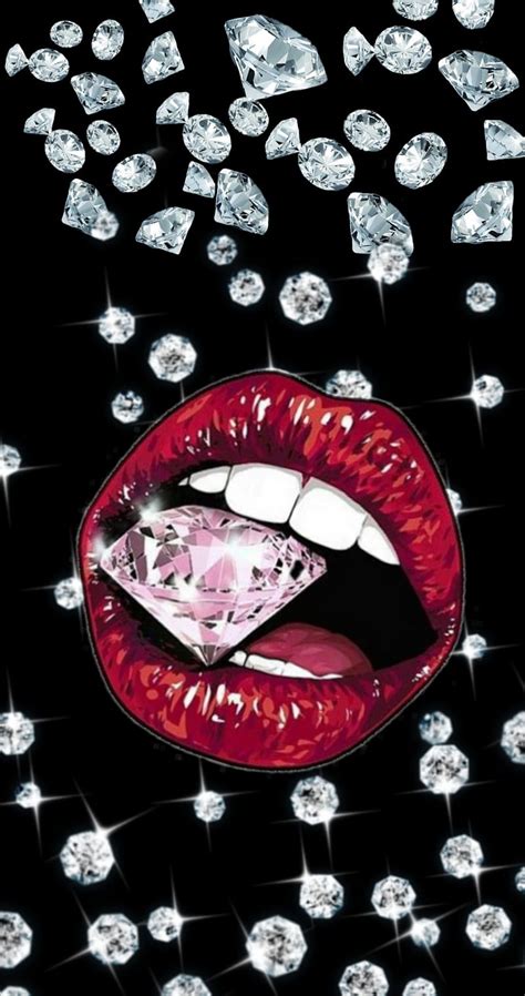 Diamond Lips Wallpaper