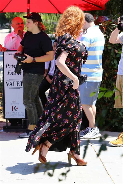 Christina Hendricks Arrives At The Instyle Day Of Indulgence Party In