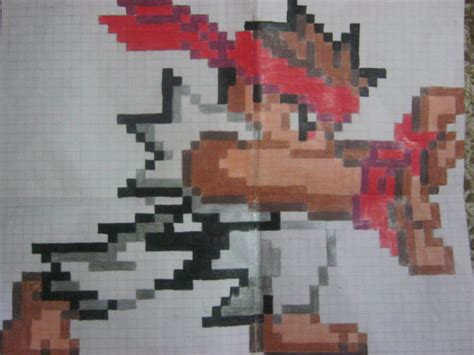 Pixel Art Ryu Street Fighter By Hacker Beta On DeviantArt