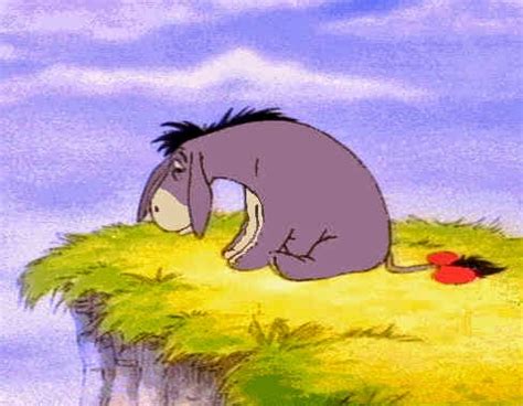 He is generally characterized as a pessimistic, gloomy, depressed, anhedonic. Miranda's Mumbles, Murmurs and Mutterings: Eeyore: The Clinically Depressed Pessimist